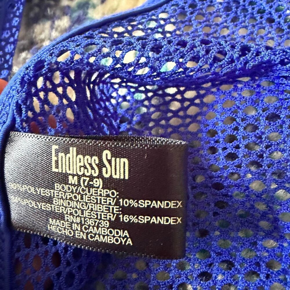 Endless‎ summer Women's Blue Tank Top Size Medium mesh activewear - Picture 4 of 7